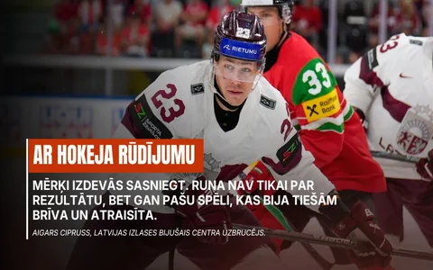 ″Ar hokeja rūdījumu″: Cipruss par Vilmaņa vietu NHL un Vītoliņa atrasto ″zeltu″
