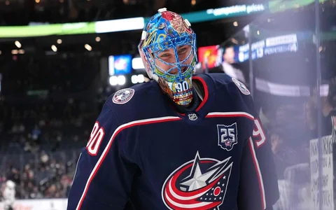 Merzļikinu ierindo augstu starp visu laiku labākajiem "Blue Jackets" vārtsargiem
